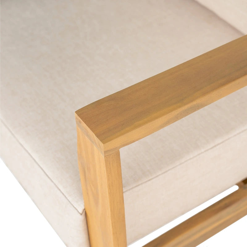 Christopher Knight Home-Chaise Club en Bois d'Acacia Zed pour Patio