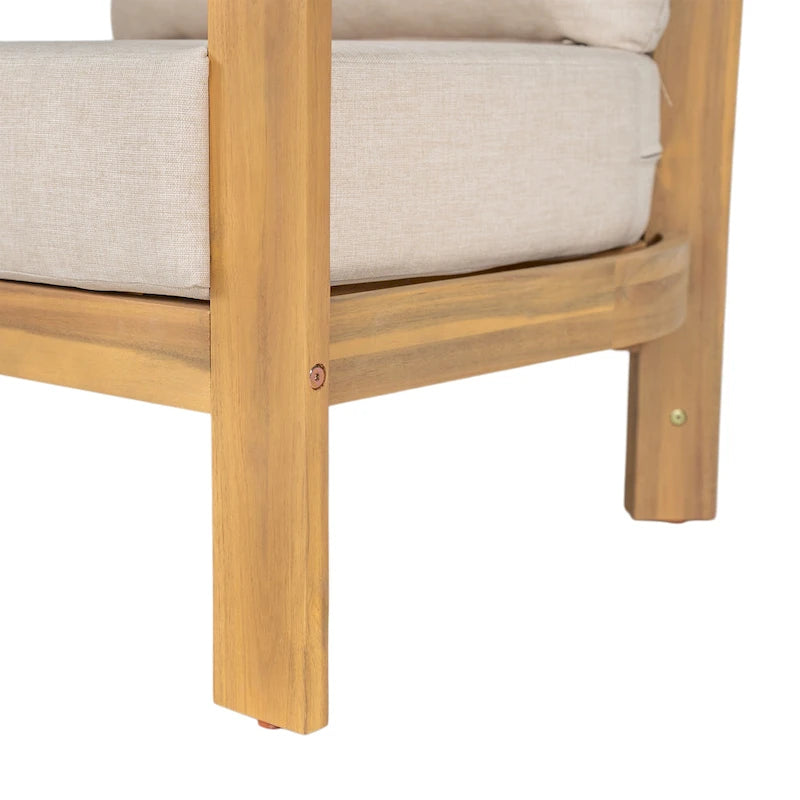 Christopher Knight Home-Chaise Club en Bois d'Acacia Zed pour Patio