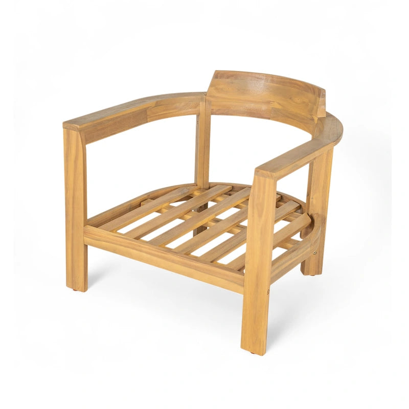 Christopher Knight Home-Chaise Club en Bois d'Acacia Zed pour Patio