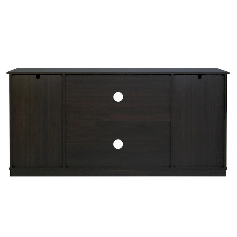 Farmhouse Wood TV Stand with Sliding Barn Door