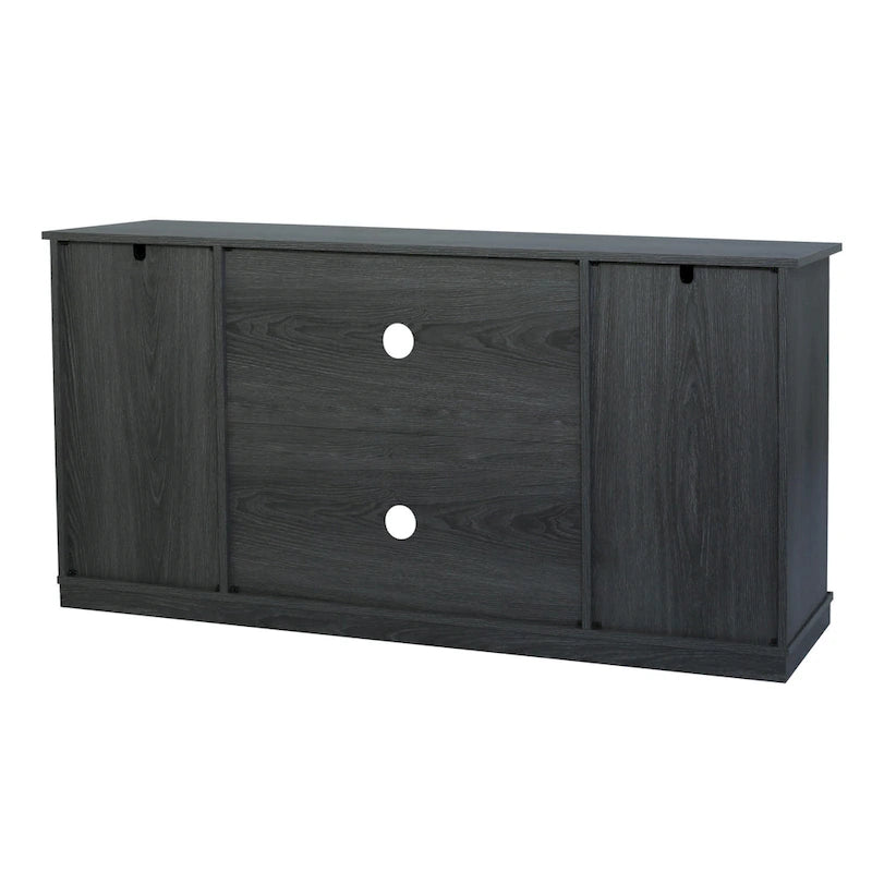Farmhouse Wood TV Stand with Sliding Barn Door