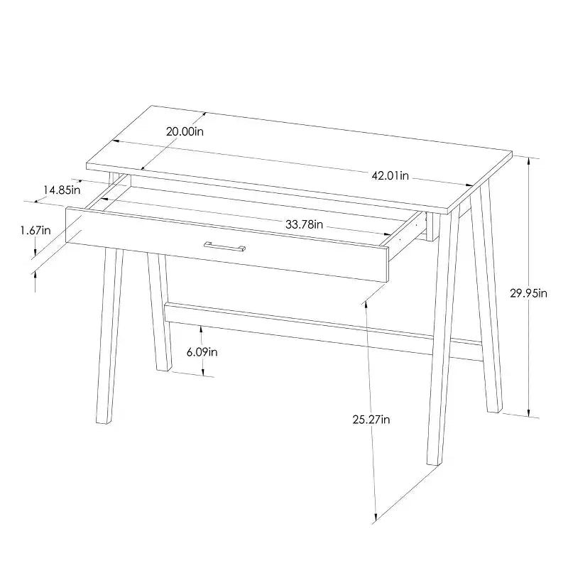 Paulo Wood Writing Desk with Drawer - Threshold