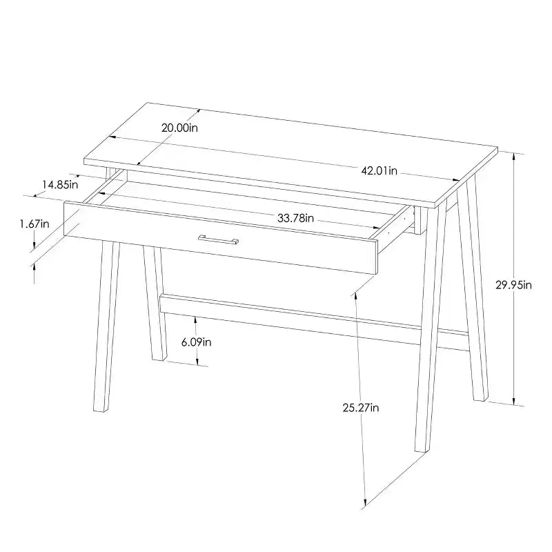 Paulo Wood Writing Desk with Drawer - Threshold