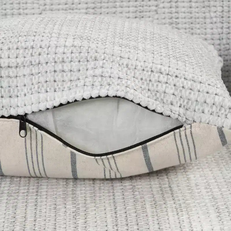 61.6 Modern Chenille Convertible Sofa Bed with USB Ports, Cup Holders & Adjustable Backrest for Living Room, Apartment
