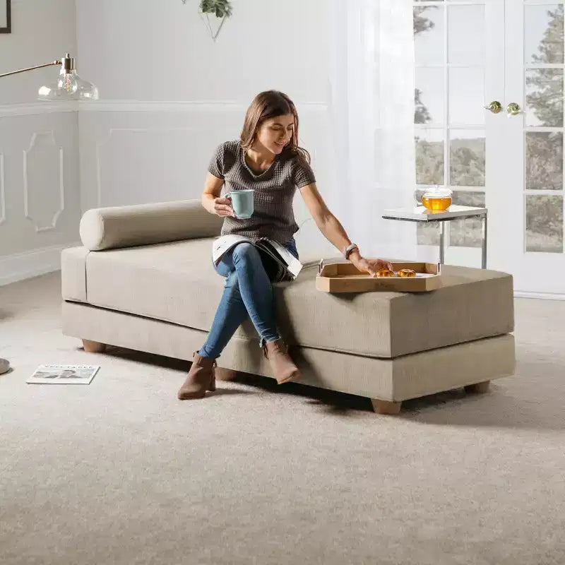 Daybed / Fold-Out Queen-Size Sleeper - Microvelvet