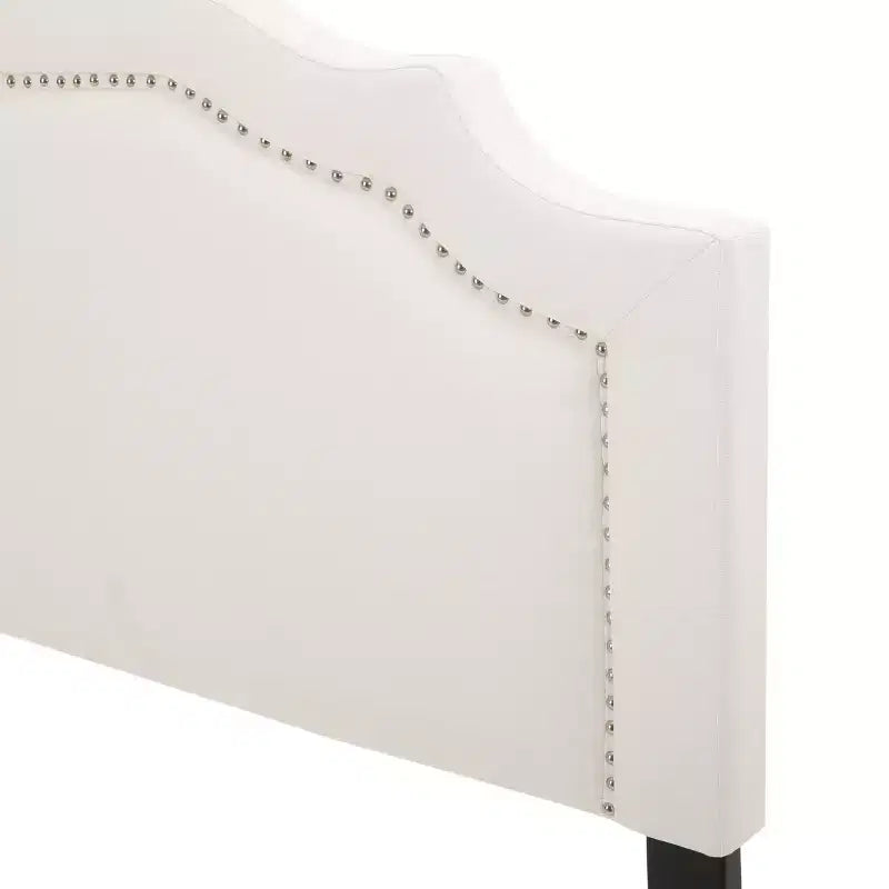 Contemporary Fabric Upholstered Beveled Full/Queen Headboard