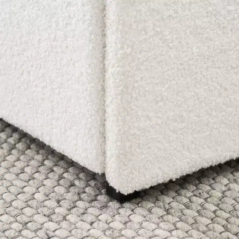Modern Boucle Upholstered Queen Size Bed with Storage Drawers