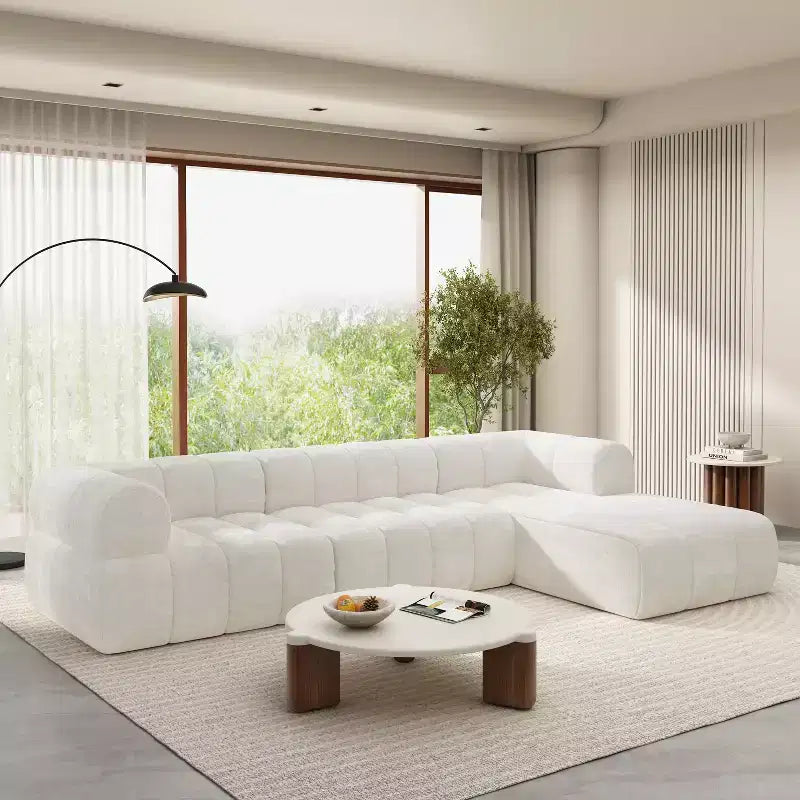 Canapé d'angle moderne Christopher Knight Home Keri 122 en mousse haute densité avec dossier bas