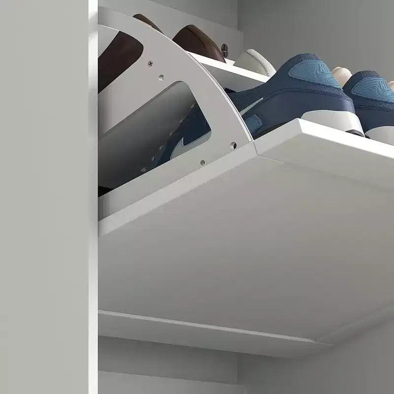 HOMCOM Narrow Shoe Storage Cabinet for Entryway with 3 Flip Drawers and Adjustable Shelves, Shoe Rack Organizer for 12-18 Pairs of Shoes