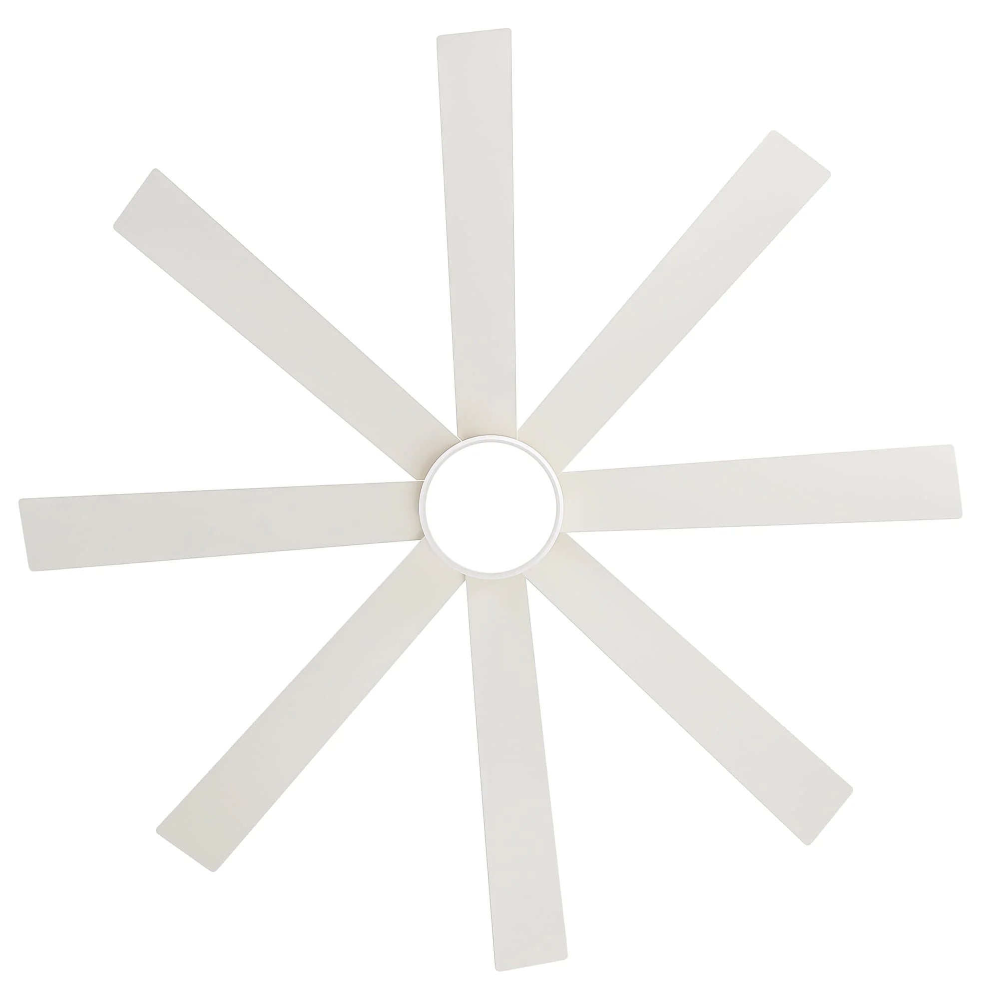 65 Inch 8-Blade Black LED Ceiling Fan with Light and Remote
