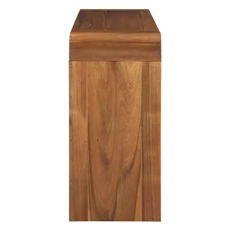 Whisen Rustic Console Table Entryway Table Side Table with Fluted Drawer Front