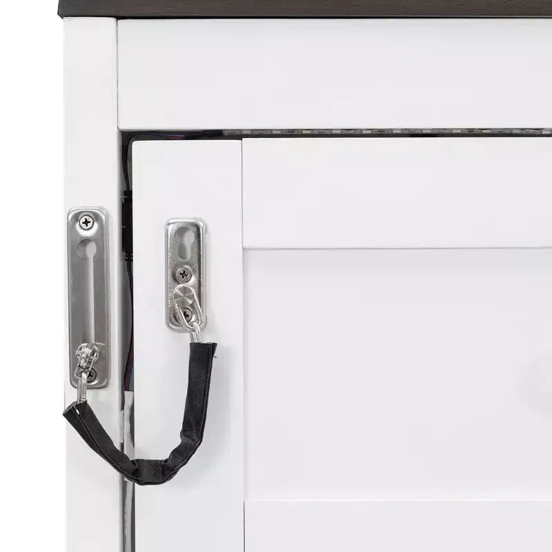 Twin Size Murphy Bed with LED Light, can be Folded into a Cabinet, Hidden Wall Bed Cabinet for Guest Room