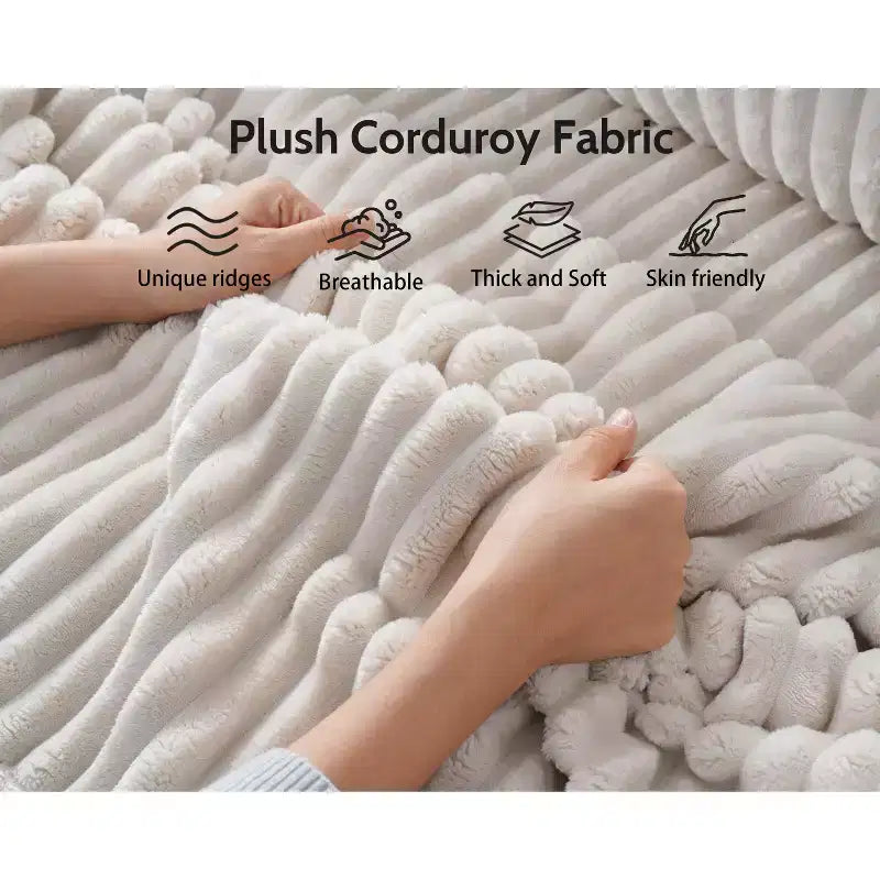 Canapé d'angle modulaire en velours côtelé Dyonery avec housses lavables