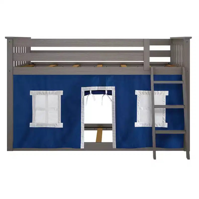 Max & Lily Twin over Twin Low Bunk with Curtains