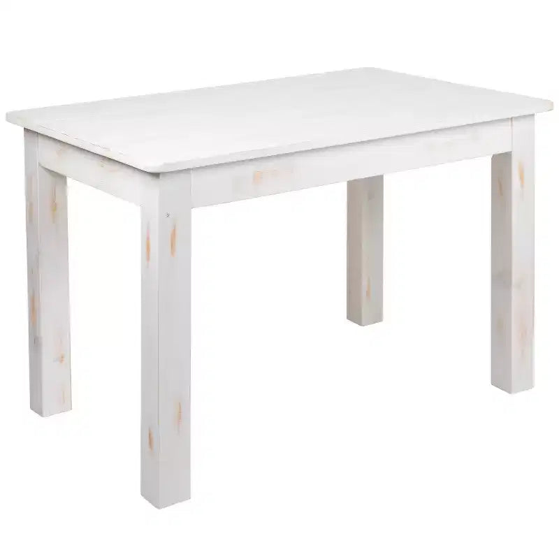 Flash Furniture 46 x 30 Rectangular Solid Pine Farm Dining Table