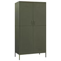 vidaXL Wardrobe Olive Green 35.4x19.7x70.9 Steel