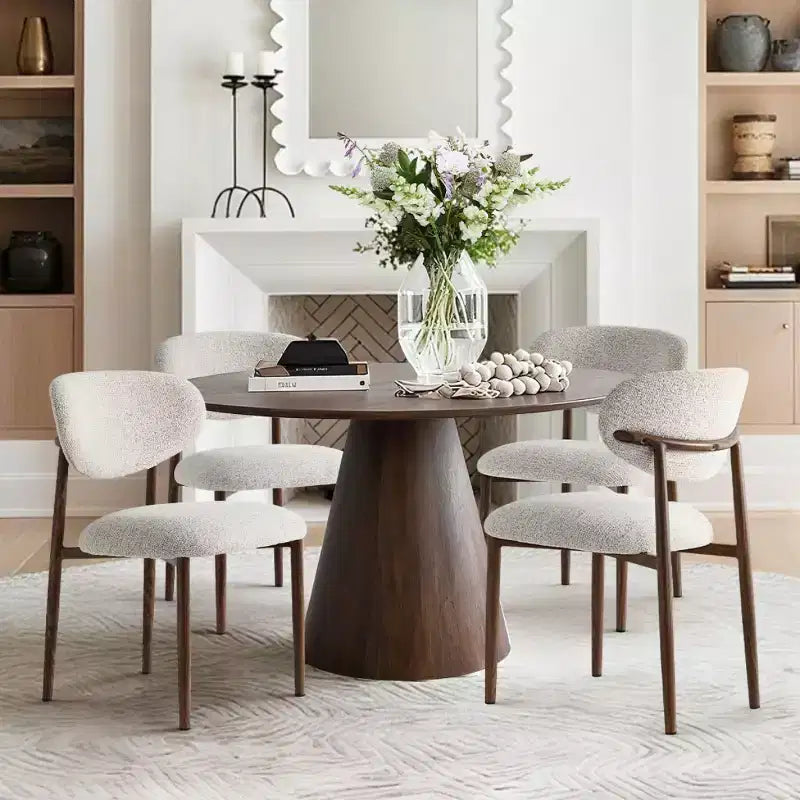 Lot de 4 chaises de salle à manger modernes rembourrées avec dossier incurvé, chaises d'appoint sans accoudoirs à cadre en fer pour salle à manger, cuisine-Panipeachy