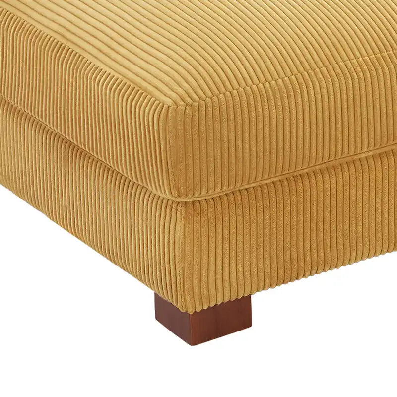 Pouffe d'appoint oversize en velours côtelé moderne