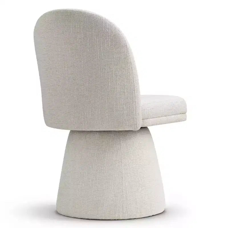 Set of 6 Modern 360 Swivel Armless Dining Chairs with Pedestal-style Base, Elegant Accent Chairs for Kitchen, Dining Room, or Office-Panipeachy