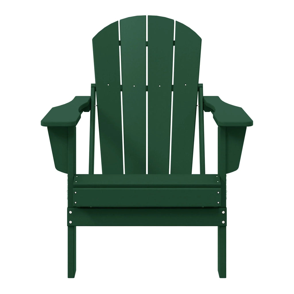 Polytrends Laguna Fade Resistant All Weather Outdoor Patio Folding Adirondack Chair