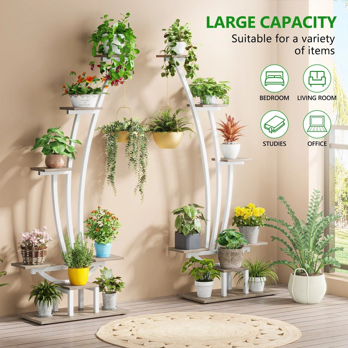 Indoor Plant Stand, 6-Tier Flower Rack for Home Garden- Set of 2