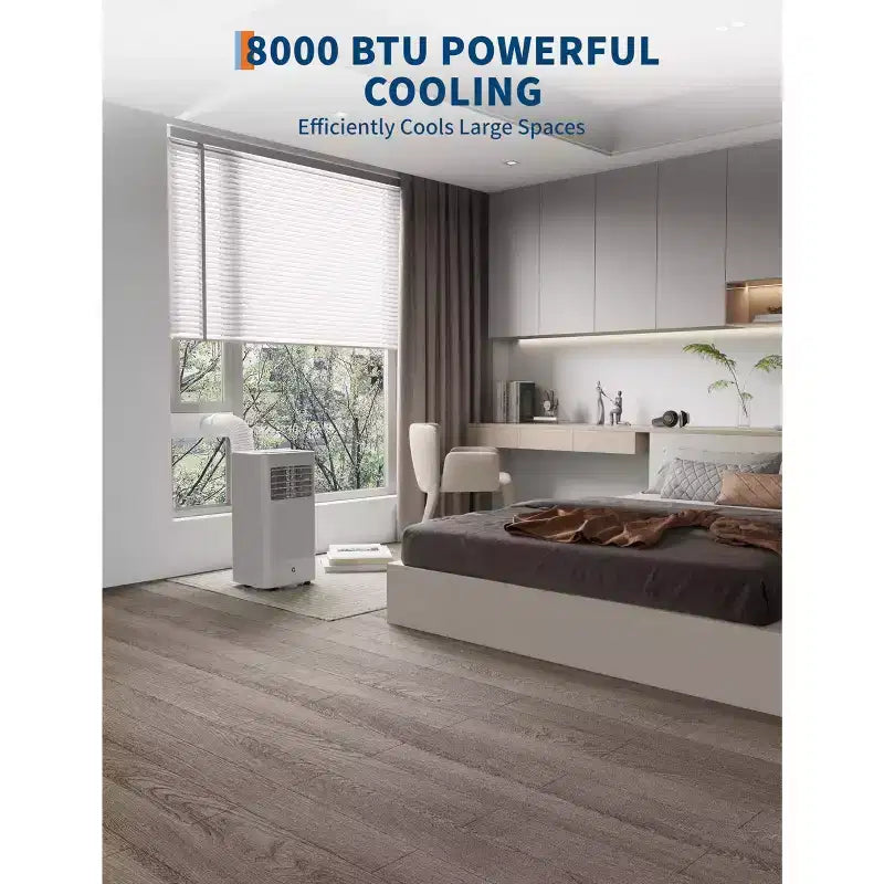 Climatiseur Portable, Flarhetoric 10000 BTU Climatisation/Ventilation/Déshumidification 3 EN 1, Unité AC Portable pour Pièce de 52 m², Unités pour Pièces à Faible Bruit