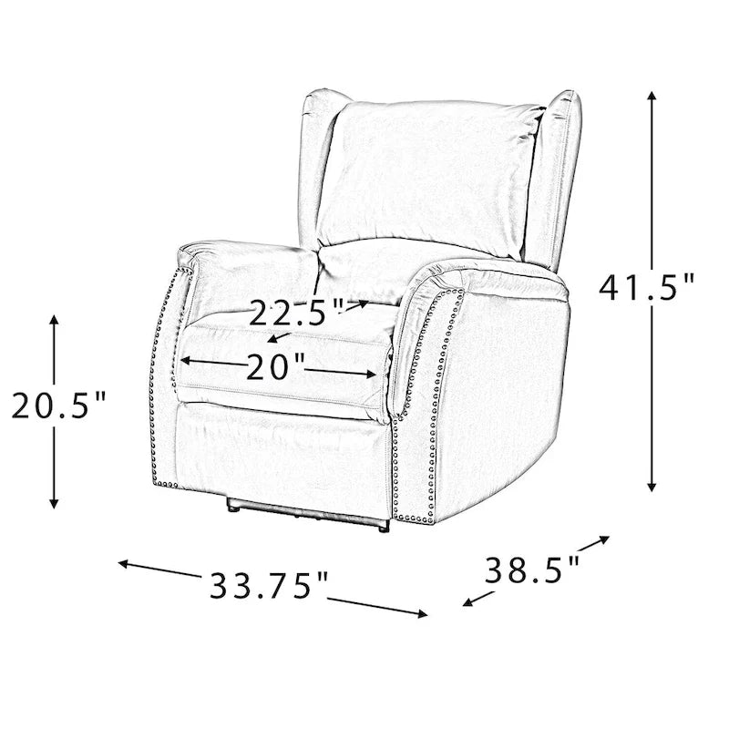 Eduardo Genuine Leather Power Recliner with USB Port Set of 2