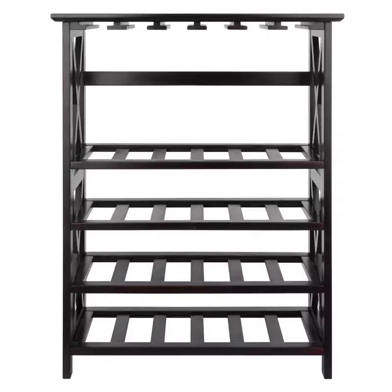 Rio 24 Bottles Wine Rack Wood/Espresso - Winsome