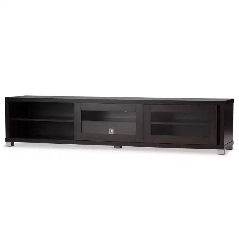 Beasley Cabinet TV Stand for TVs up to: Entertainment Center with Storage, Fits 70" TV - Baxton Studio