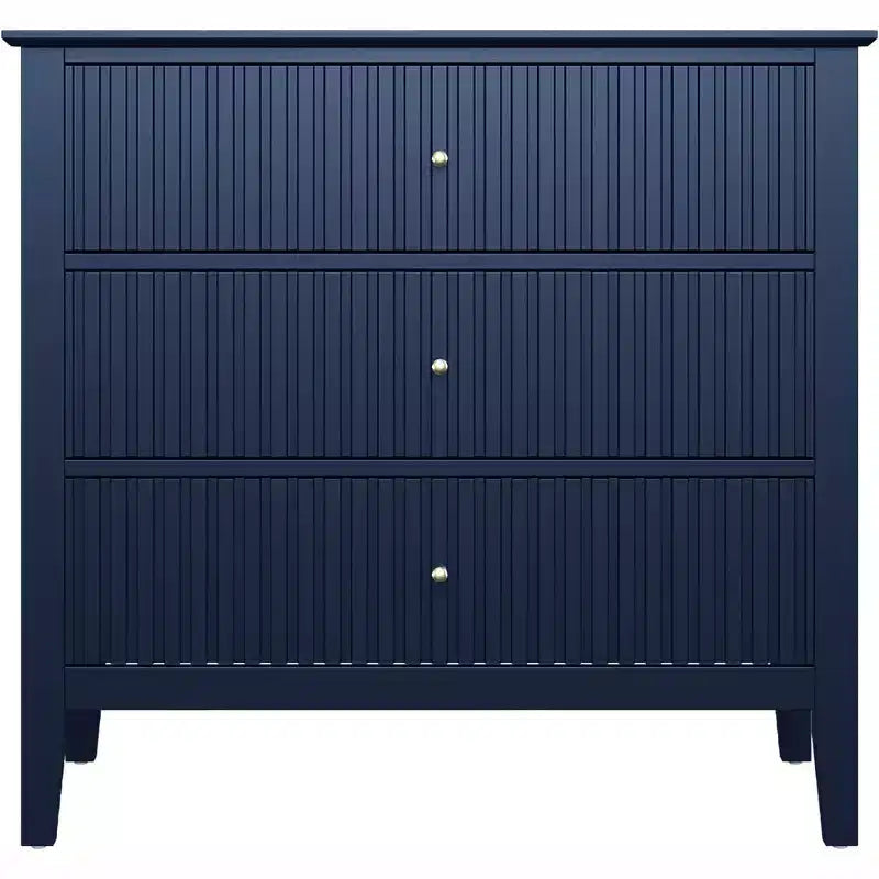 Heynemo 3 Drawer Dresser, Painted 30 Inch Tall Wood Nightstand with Storage, Wide Modern Chest of Drawers with Ball Bearing Slide