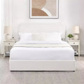 Modern Boucle Upholstered Queen Size Bed with Storage Drawers