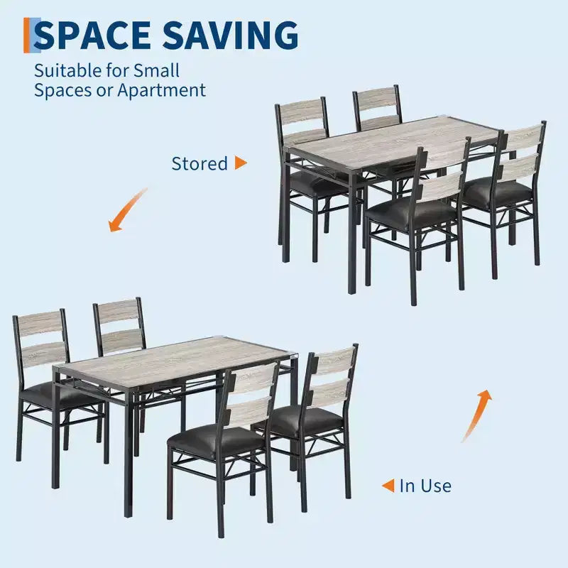 Ensemble table à manger pour 4 personnes, avec 4 chaises rembourrées, ensemble de 5 pièces de table de cuisine en bois avec protecteur de coin pour cuisine, appartement, petit espace.