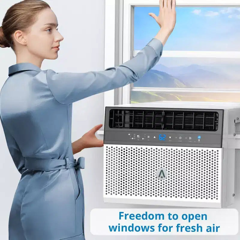 Acekool 6,000 BTU Smart Window Air Conditioner, Wi-Fi Room AC with Remote, Quiet Cooling for Rooms up to 250 Sq Ft