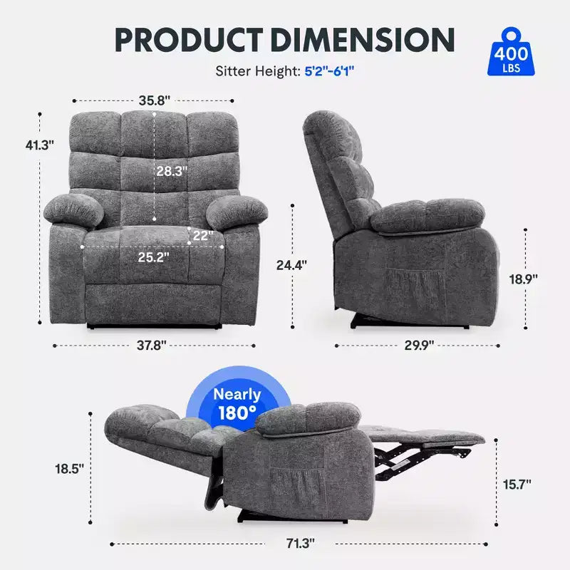 XL6-Cloud Power Lift Recliner with Massage