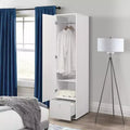 Kings Brand Furniture Corry Wardrobe Storage Closet, White