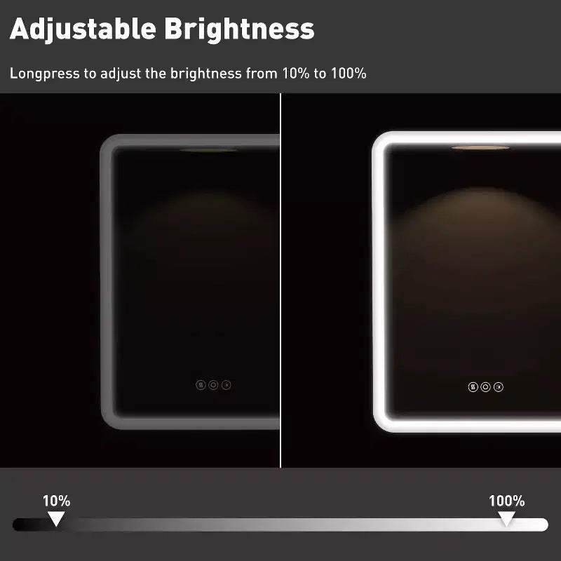Black / White / Gold LED Medicine Cabinet, Single Door, Left or Right Hinge, Recessed or Wall-Mounted