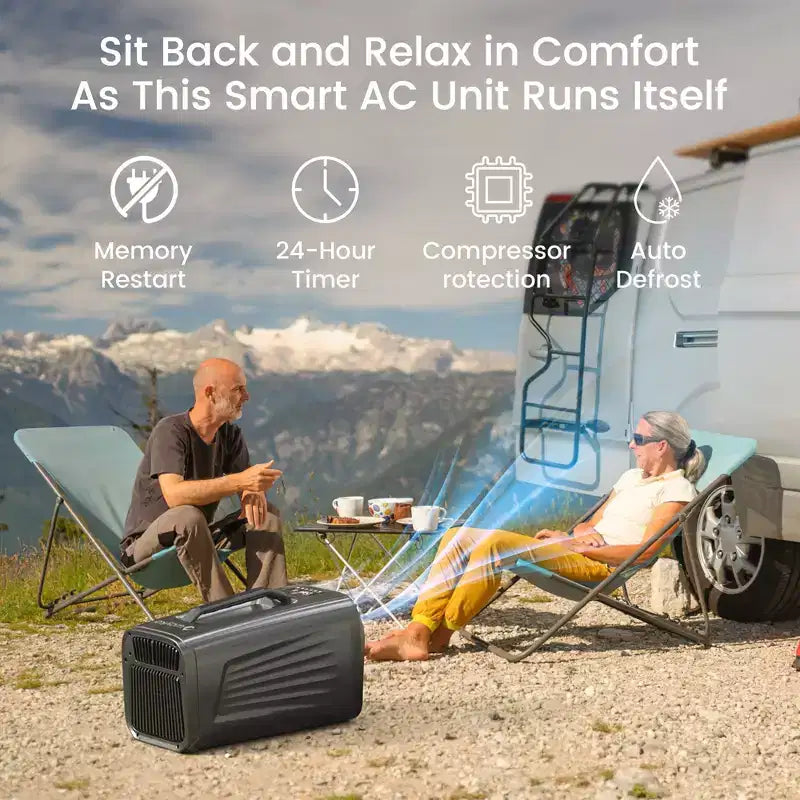 Waykar 5000 BTU 3-in-1 Portable Air Conditioner with Dehumidifier and Remote Control for Tent, Camping & RV