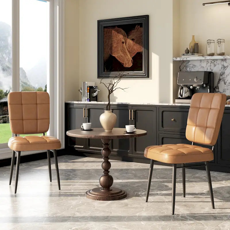 Modern Dining Chairs Set of 2/4/6/8, Upholstered Kitchen Chairs with Thick Cushion for Dining Room