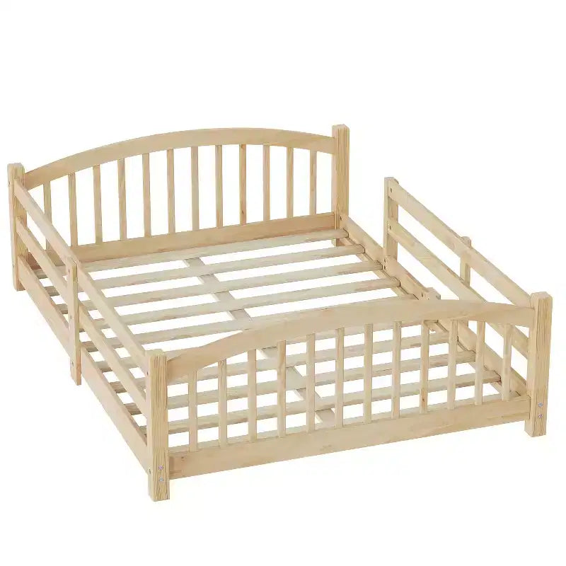 Luxystar Full Size Montessori Low Profile Bed with Safety Rails and Headboard