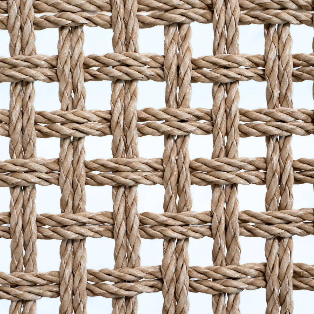 Rustic Teak Lounge Chair with Woven - Outdoor