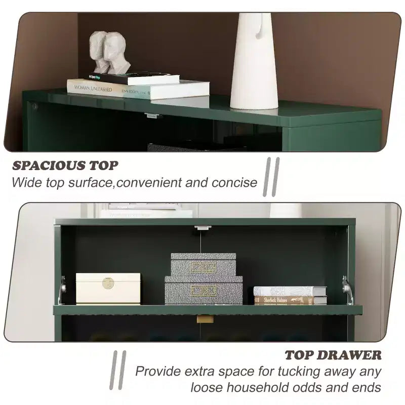 CLIHOME 24 Pair Entryway Shoe Storage Organizer Cabinet Flip Drawers Closet Shoe Rack Shelf Organizer