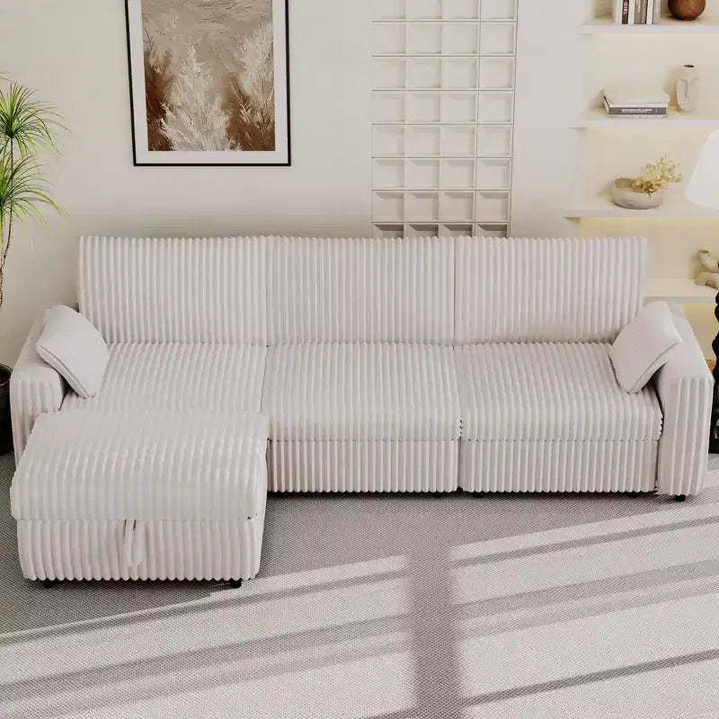 Dyonery Modular Corduroy Sectional Sofa with Washable Covers