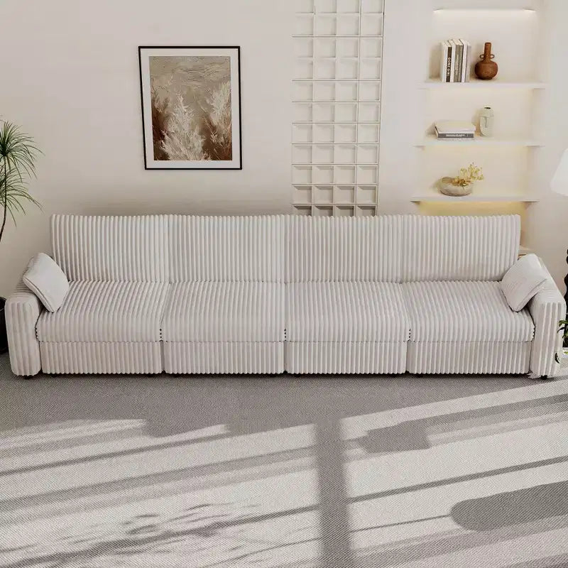Dyonery Modular Corduroy Sectional Sofa with Washable Covers