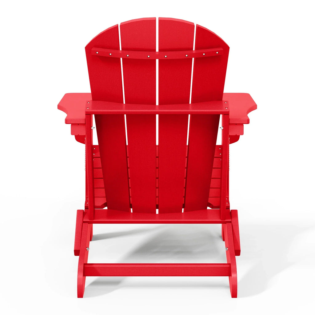 Polytrends Laguna Fade Resistant All Weather Outdoor Patio Folding Adirondack Chair
