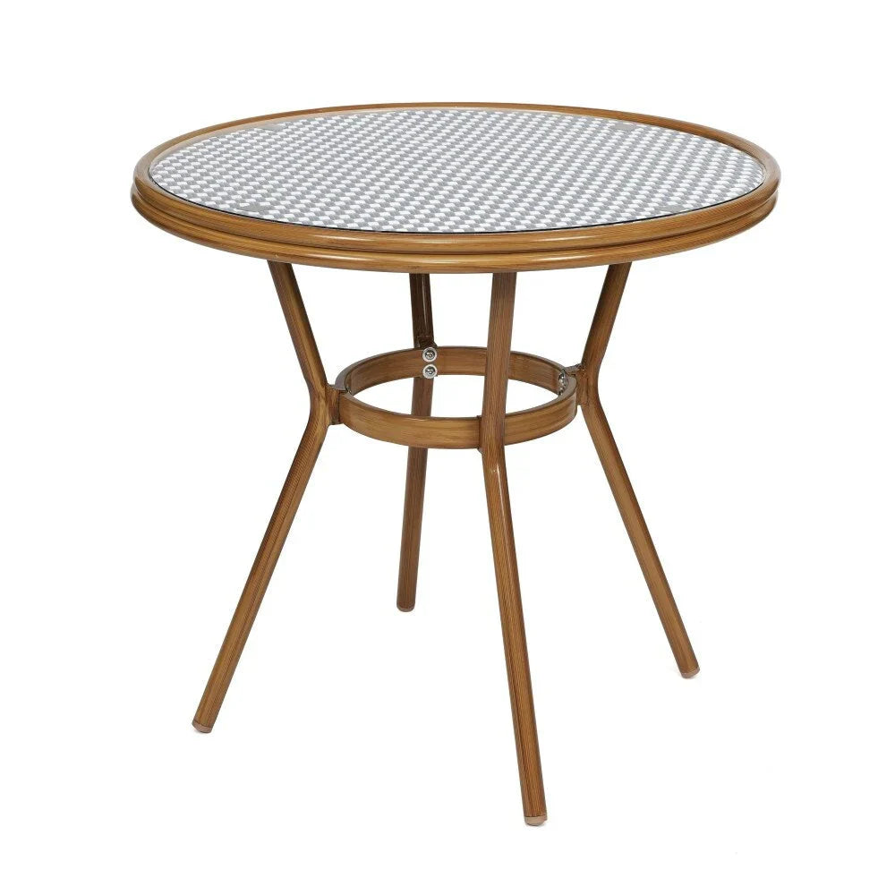 Indoor/Outdoor Commercial Bistro Set with Table and Four Chairs