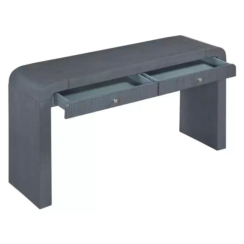 Whisen Rustic Console Table Entryway Table Side Table with Fluted Drawer Front