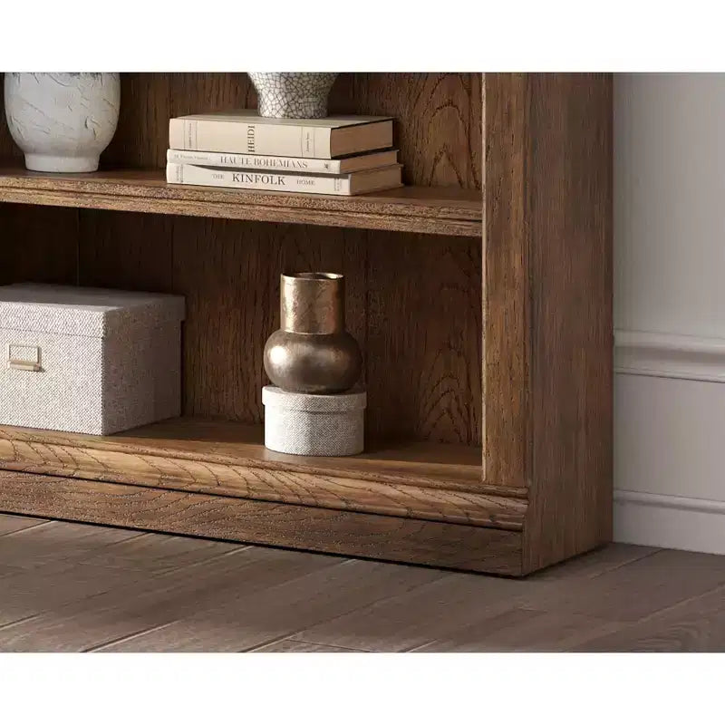 94 Traditional Tall Bookcase Wall, Stratton Collection Brown - Martin Furniture
