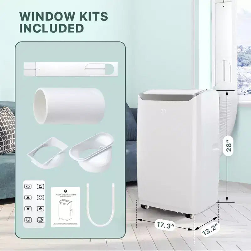 14000Btu Portable Air Conditioner Cools Up to 750 Sq.Ft, Portable AC Unit with Dehumidifier