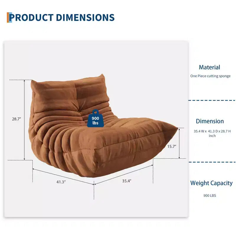 Canapé sectionnel modulaire, canapé Togo avec assise profonde