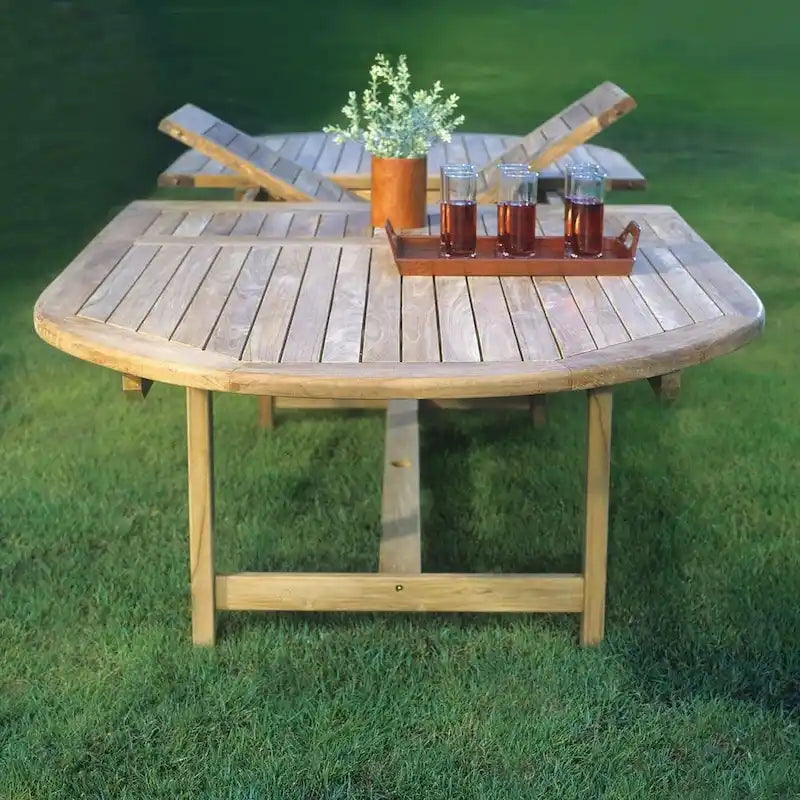 Amazonia Teak Sessa 13 piece Extendable Patio Dining Set - 13 Piece